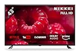NIKKEI NF4321SMART LED Fernseher 43 Zoll (109 cm), Full HD Smart TV, WiFi, 3X HDMI, 1x USB, Netflix, YouTube, Triple Tuner, T