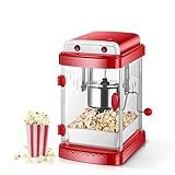 GUOJIN Popcornmaschine Retro, Profi Retro HeißE Popcorn Maschine mit Antihaftbeschichtung, Kurze Aufheizzeit, Hoher Durchsatz, EIN Topf Popcorn Kann in 3-5 Minuten Zubereitet W