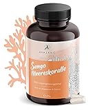 Sango Meereskoralle Kapseln 180 Stück (2 Monate) – 3300mg, davon 660mg Calcium & 330mg Magnesium (2:1 Verhältnis) - Laborgeprüft, hochdosiert, in Deutschland p