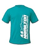 F1 Lewis Hamilton 44 Formula 1 Six Times World Champion T-Shirt Gr. S, grü