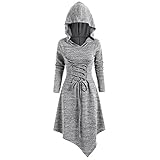 Umhang Kleid mit Kapuze Vintage Wasserfall Samtumhang Cape Vampir Kostüm Damen Cosplay Viktorianischen Umhang Prop für Karneval Masquerade Mittelalter Bekleidung Kanerval Faschingskostüme D