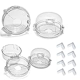 Herd Kindersicherung,Herdschutz,Kindersicherung Set 12 Stück,Hitzeresistent, Herdschutz Baby Sicherung,Dedizierter Transparenter Schutz Knopf für das Kochg