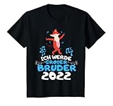 Kinder Ich werde großer Bruder 2022 Tanzender Fuchs Jungen T-S