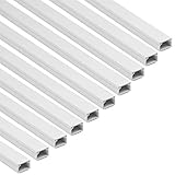 D-Line 1D2516W/10 Vierkant-Kabelabdeckung, 25 x 16 mm (B x H), selbstklebend, zum Verbergen und Sortieren von Kabeln Stück je 1 m lang (10-Meter-Multipack) – Weiß, 25x16mm 10 x 1