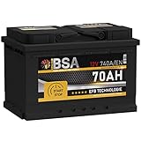 BSA EFB Batterie 70Ah 12V Start Stop Batterie Autobatterie Starterb