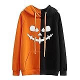 YUNGE Damen-T-Shirt, einzigartige Halloween-Kostüme für Damen, Kapuzenpullover für Halloween, Freunde, Sweatshirt mit Kapuze, Basic-Shirts für Damen, Unterhemd für Damen, (#005) Weiß, M