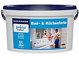 prinzcolor Premium Bad & Küchenfarbe Badfarbe Küchenfarbe Feuchtraumfarbe Weiß 5