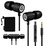 LUDOS Ultra Kopfhörer In Ear Ohrhörer mit Kabel und Mikrofon, Kristallklarer Klang, Ausgewogene Höhen und Tiefen, Neuer Memory Foam, Langlebiges Kabel, Bässe, Lautstärkeregelung, Earphones für Handy