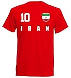 Iran WM 2018 T-Shirt Trikot Look - rot ALL-10 - S M L XL XXL (S)