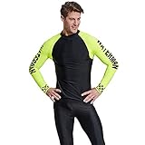 HUOFEIKE Herren Langarm Schnorcheloberteil Split Diving T-Shirt Surf Top Qualle Wear Schnelltrocknend Sonnencreme Elastisch Motorboot Kajak Windsurfen Sportswear,Gt,XXXL