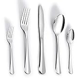 lidayuan Besteck Set für 6 Personen,Edelstahl Besteck Set 30 teilig,Messer und Gabel Set,Silber Besteck Set,Essbesteck,Cutlery Set,Glänzend Hart & Langlebig