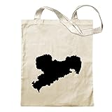 Kiwistar Sachsen Deutschland Silhouette Tragetasche Baumwolltasche Stoffbeutel Umhängetasche Langer Henk