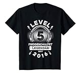 Kinder Level 5 Jahre Geburtstagsshirt Junge Gamer 2016 Geburtstag T-S