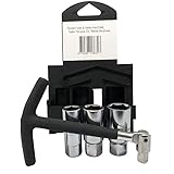 Votoka Zündkerzenschlüssel Set - 180° verstellbarer Zündkerzen Schlüssel mit T-Griff - Auto und Motorrad Zündkerzenschlüssel 16mm, 18mm und 21