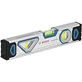 Bosch Professional Wasserwaage 25 cm mit Magnet System (rundum ablesbar, Aluminium-Gehäuse, robuste Endkappen)