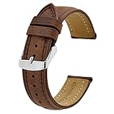 BISONSTRAP Uhrenarmband 18mm, Vintage Leder Ersatz Armband, Dunkel B