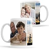 Phototasse Instant Photo layout Tasse mit Fotocollage bedrucken, 3 foto, Weiß