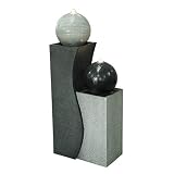 Zen'Light SCFRG1958 Großer Brunnen, Polyresin, Schwarz und Weiß, 42 x 24 x 94