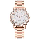 Damenuhr Damenuhren Modeuhr Uhr Edelstahl Zifferblatt Casual Armbanduhr für Frauen Rel車gio Montre F