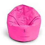 BubiBag Sitzsack XXL | 2-in-1 Sitzkissen mit Füllung Bodenkissen Kissen Sessel BeanBag (145cm Durchmesser, pink)