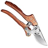 Huachaoxiang Holzgriff Gartenschere,Scharfe Schere Maximaler Schnittdurchmesser Gartenschneidewerkzeug,Orang