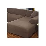 AMYZ Stretch Sofa Schonbezug,Weicher Jacquard Couchbezug mit elastischem Boden Sofabezüge Möbelschutzbezüge für L-förmiges Sofa (Benötigt 2 Stück),Waschbar-Kaffee B-145~185