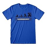 Nintendo Heroes Inc T-Shirt Super Mario Kart - Silhouette Size M S