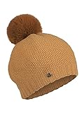 LOEVENICH Damen Baskenmütze Cozy Winter Beanie Mütze Strickmütze Warme Wintermütze - Honig