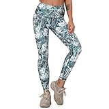 QTJY Nahtlose Sport-Print-Stretch-Yogahose für Damen, Fitnesssport-Laufhose mit hoher Taille HS