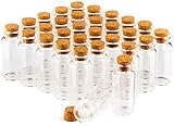 com-four® 30x Gewürzgläser-Set mit Korken, Mini Glasfläschchen, Bonbon Gläser Set, Aufbewahrung von Ölen, Gewürzen, Kräutern oder Tee ca. 10 ml (030 Stück)