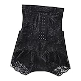 Women's High Waist Stomach Waist Briefs, Figure Shaping Bodice Briefs, Abdomen Slimming Shorts, Waist Shaper Bodice Briefs, Waist Trainer, Figure Shaping Wast Trainer with Hooks and Eyelets (black, L)