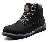 PASTAZA Winterstiefel Damen Wasserdicht Gefütterter Winterschuhe Herren Boots Schwarz 44