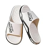 Anlemi Leicht Soft Badeschuhe,rutschfeste Hausschuhe mit weicher Sohle,Bequeme und weiche Hausschuhe-weiß_44-45,Sommer Slippers Leicht S