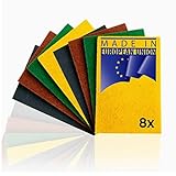 PREMIUM SCHLEIFVLIES im 8er Set | Schleifpads - Made in Europe | Handpads 150x230mm in 4 verschiedenen Körnungen von 240-1200 | Schleifvlies für Holz - Edelstahl - Lack sow
