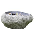 Dehner Gartenbrunnen Rock mit LED Beleuchtung, ca. 60 x 40 x 27.5 cm, Polyresin, g