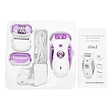 DEWIN Epilierer,Damen Epilierer Frauen 4-in-1 Elektrischer Nachfüllbarer Silk Epil Epilierer Haar Abbau Rasierapparat Fußpflege Maniküre (Lila)