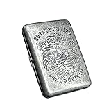 Antikes Silber Reines Kupfer Zigarettenetui Metall Zigarettenschachtel Schlanke Anti-Druck Feuchtigkeitsbeständige Zigarettenetui für 16 ZigarettenRauchen Schönes Geschenk
