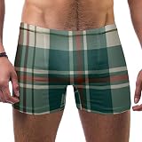 TIZORAX Herren Badehose, Strandboxer, lässiger Druck, Badeanzug, Hose, leicht, Bademode, Boardshorts, Projektion, Karomuster, Hemdform Gr. M/Taille 28.3,Länge 11.4,Hüften 30/Fuß 22