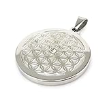 Blume des Lebens Magnet Kettenanhänger Flower of Life mit Swarovski Eiskristall Energetix 4you 2792 handgearbeitete Unikate ink