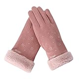 Darringls Handschuhe Damen Winterhandschuhe Touchscreen Handschuhe Fingerhandschuhe Gefüttert Windstopper Handschuhe Outdoor Sport F