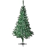 Juskys Weihnachtsbaum 150 cm künstlich mit Ständer – Tannenbaum naturgetreu - Deko Christbaum für Innen - Weihnachtsdeko grü