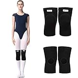 Knieschoner Tanzen Knieschützer Dick Schwamm Kollision Vermeidung Elastisch Anti-Rutsch Knieschoner Sport Beschützer für Kinder und Erwachsene Schwarz S