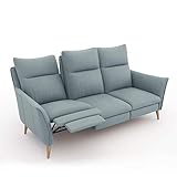 place to be. 3 Sitzer Sofa Recliner mit Zwei Liegefunktionen verstellbares Liegesofa Relaxsofa Couch Eiche Salb