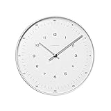 max bill Design-Wanduhr im Bauhaus-Stil | Quarz-Uhrwerk | Made in Germany | Ø 30 cm | Zahlen-Zifferb