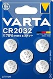 VARTA Batterien Electronics CR2032 Lithium Knopfzelle 3V Batterie 5er Pack Knopfzellen in Original 5er Blisterverpackung