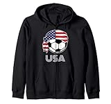 USA-Fußball-Fans Trikot | Geschenk für Fans des US-Fußballs Kapuzenjack