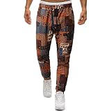 Yikesnt Herrenhose Sommer Komfortable Einfarbig Lose Mit Taschen Und Gummibändern Outdoor Wander- und Laufsporthose L
