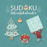 Sudoku Adventskalender - Rätsel leicht bis schwer in großer Schrift: Weihnachtskalender für Senioren, Kinder, erwachsene Frauen und M