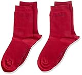 Esprit Unisex Kinder Foot Logo 2-Pack K SO Hausschuh-Socken, Rot (Red Pepper 8074), 35-38 (2er Pack)