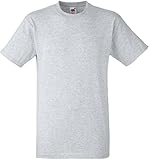 Fruit of the Loom Herren Heavy Cotton T T-Shirt, Grau (Heather Grey 123), Larg